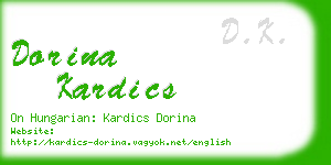 dorina kardics business card